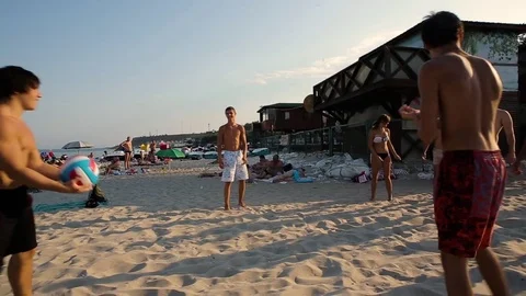 Beach volleyball Stock Footage 70146658