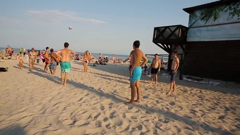 Beach volleyball Stock Footage 70146679