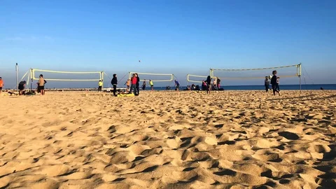 Beach Volleyball Stock Footage 99444576