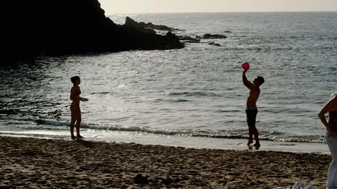 Beach Volleyball Fun Stock Footage 102416225