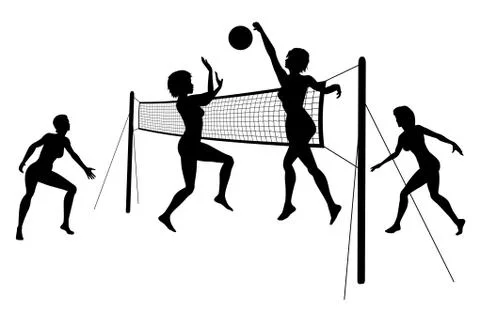 Beach volleyball Stock Illustration