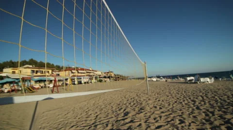 Beach Volleyball net Video stock 52993024