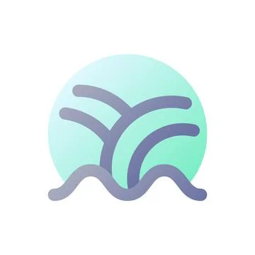 Beach volleyball pixel perfect flat gradient color ui icon 스톡 일러스트