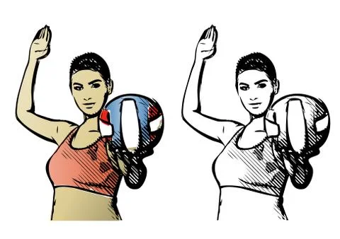 Beach volleyball player Stock Illustration