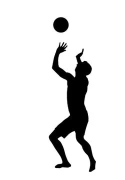 Beach volleyball player Stock Illustration