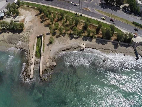 Beach of Voula in Athens Видео 73597605