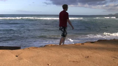 Beach Walk Stock Footage 6530239