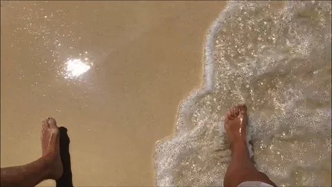 Beach walk Stock Footage 112146242