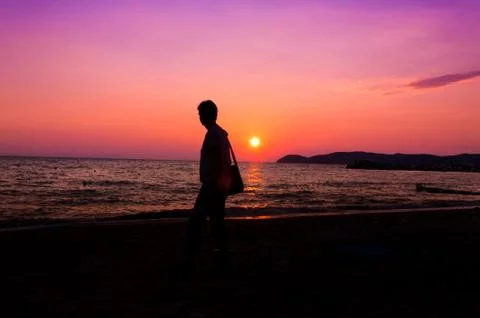 Beach walk Stock Photos