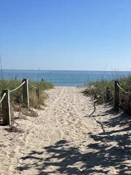 Beach Walkway Access Stock Photos