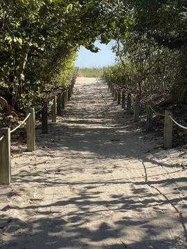 Beach Walkway Access Stock Photos