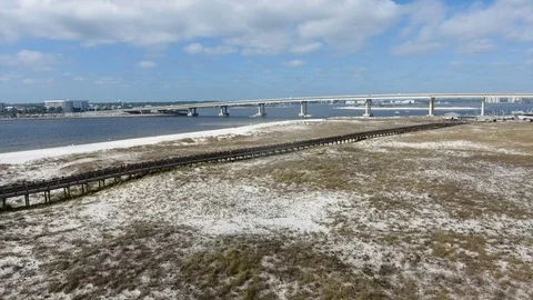 Beach walkway road Stock Footage 80741311