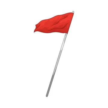 Beach Warning Flag illustration 스톡 일러스트