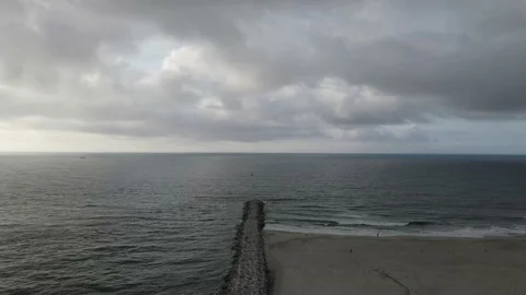 The Beach was covered by clouds 스톡 동영상 136688949
