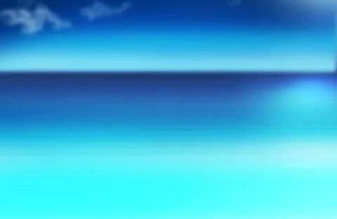 Beach water blue ocean background sky nature Stock Illustration