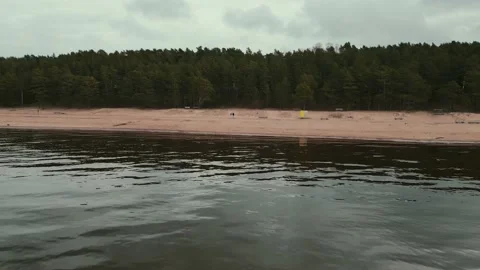 Beach + water + forest Video stock 236947152