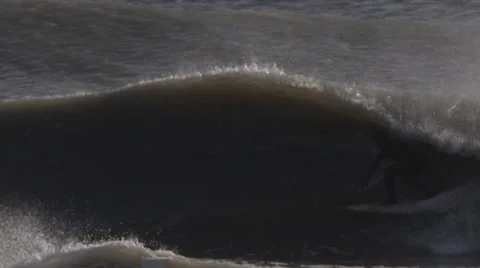 Beach wave barrel 2 Stock Footage 45818014