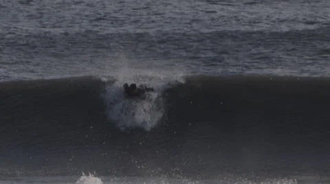 Beach wave barrel Stock Footage 45818034