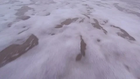 Beach Wave Crashing in on the camera Stock Footage 159350867