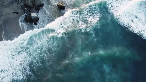 Beach wave flowing water hd Stock Footage 296309158