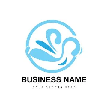 Beach Wave Logo, Water Wave Vector, Water Abstract Design, Illustration Tem.. Stock Illustration
