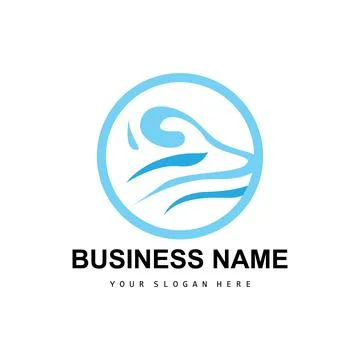 Beach Wave Logo, Water Wave Vector, Water Abstract Design, Illustration Tem.. Stock Illustration