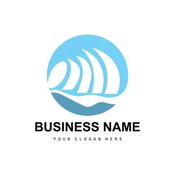 Beach Wave Logo, Water Wave Vector, Water Abstract Design, Illustration Tem.. Stock Illustration