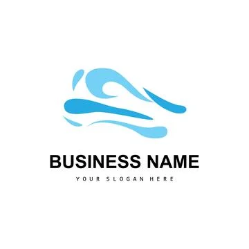 Beach Wave Logo, Water Wave Vector, Water Abstract Design, Illustration Tem.. 스톡 일러스트