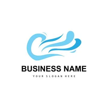 Beach Wave Logo, Water Wave Vector, Water Abstract Design, Illustration Tem.. イラスト素材