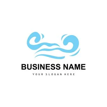 Beach Wave Logo, Water Wave Vector, Water Abstract Design, Illustration Tem.. 스톡 일러스트