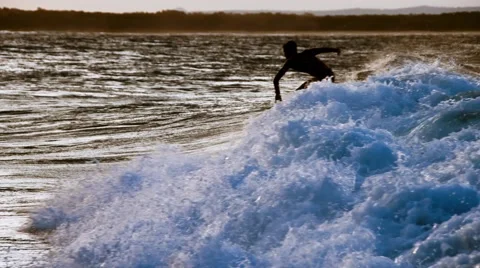 Beach wave Noosa, Queensland Stock Footage 40577346