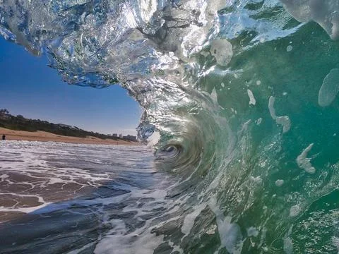 Beach Wave Shorebreak Stock Photos