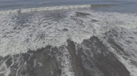 Beach Waves from Above Video stock 68978762