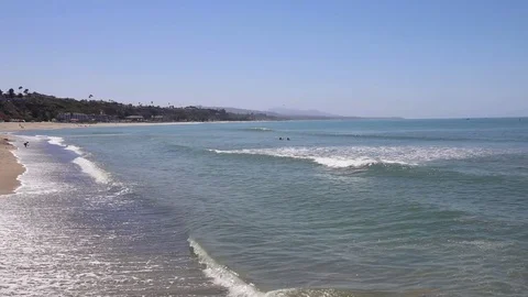 Beach Waves and Clear Sky - STILL Stock Footage 76945524