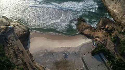 Beach, waves and Rocks Stock Footage 106840054