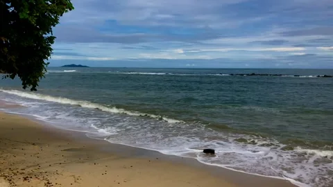 Beach waves and view in nature Stock Footage 161963165