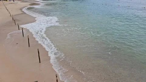 Beach waves coming in from the ocean Stock Footage 300048311