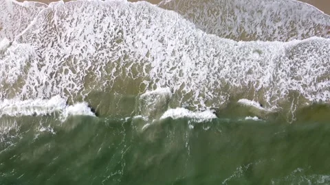 Beach With Waves Crashing Stock Footage 274905599