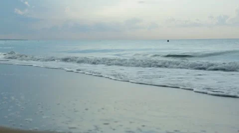 Beach with waves Stock Footage