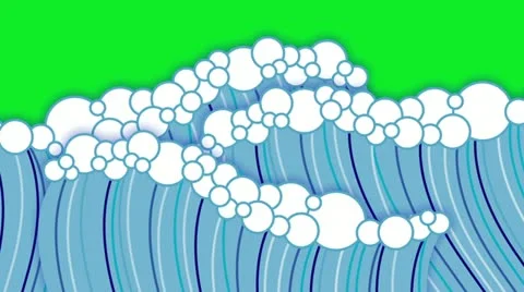 Beach Waves on Green Screen Vídeo Stock 11515964