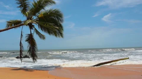 Beach waves landscape Stock Footage 158715279