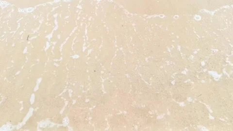 Beach waves moving to the shore during summer morn Stock Footage 295478985