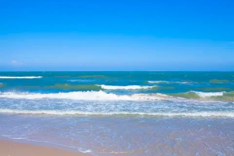 The beach with the waves. Photos
