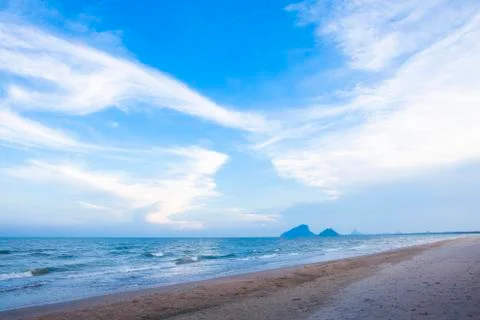 The beach with the waves. Stock Photos