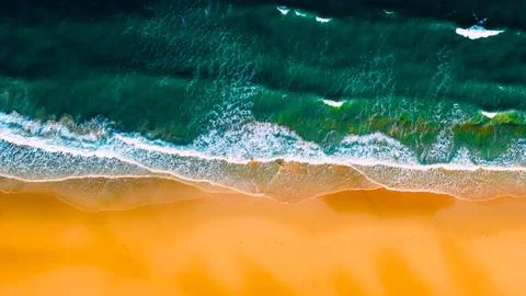 Beach with waves Stock Photos