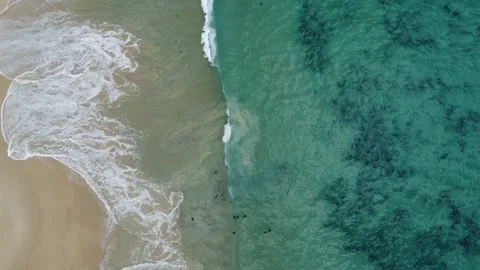 Beach waves rolling into beach Video stock 239533119