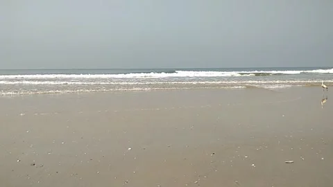 Beach, waves sand and sky 스톡 동영상 154263084