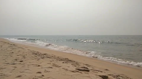 Beach, waves, sand and sky Stock Footage 154309158
