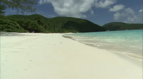 Beach waves on shore Stock Footage 22663643
