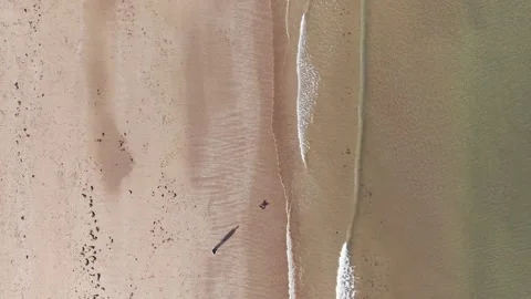 Beach waves slow-mo 4k HDR Stock Footage 318536778